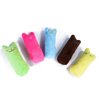 Teeth Grinding Catnip Toys Funny Interactive Plush Cat Toy Pet Kitten Chewing Vocal Toy Claws Thumb Bite Cat mint For Cats Zacht en Veilig Materiaal - product feature