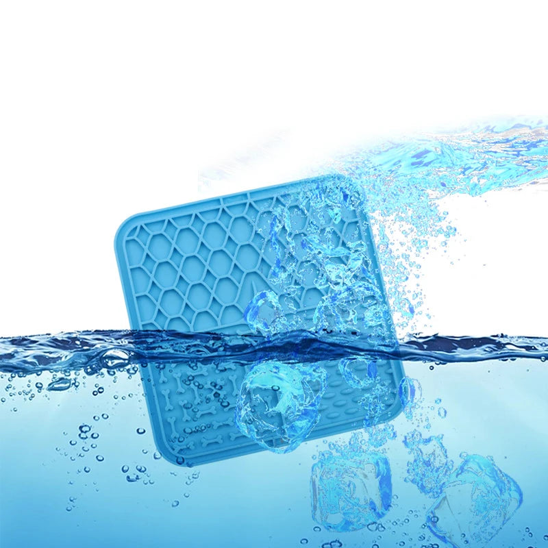 Pet Lick Silicone Mat for Dogs Pet Slow Food Plate Dog Bathing Distraction Silicone Dog Sucker Food Training Dog Feeder Supplies Duurzaam silicone materiaal - product feature