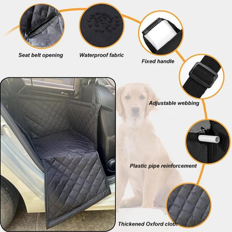 Pet Dog Carrier Car Seat Cover Carry Cat Puppy Bag Car Travel Folding Hammock Waterproof Dogs Basket Pet Carriers Krasbestendig 3-laags ontwerp - product feature