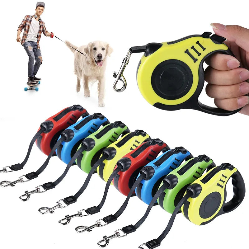 3 Meters 5 Meters Retractable Dog Leash Pet Leash Traction Rope Belt Automatic Flexible Leash For Small Medium Large Dog Product - high-quality product