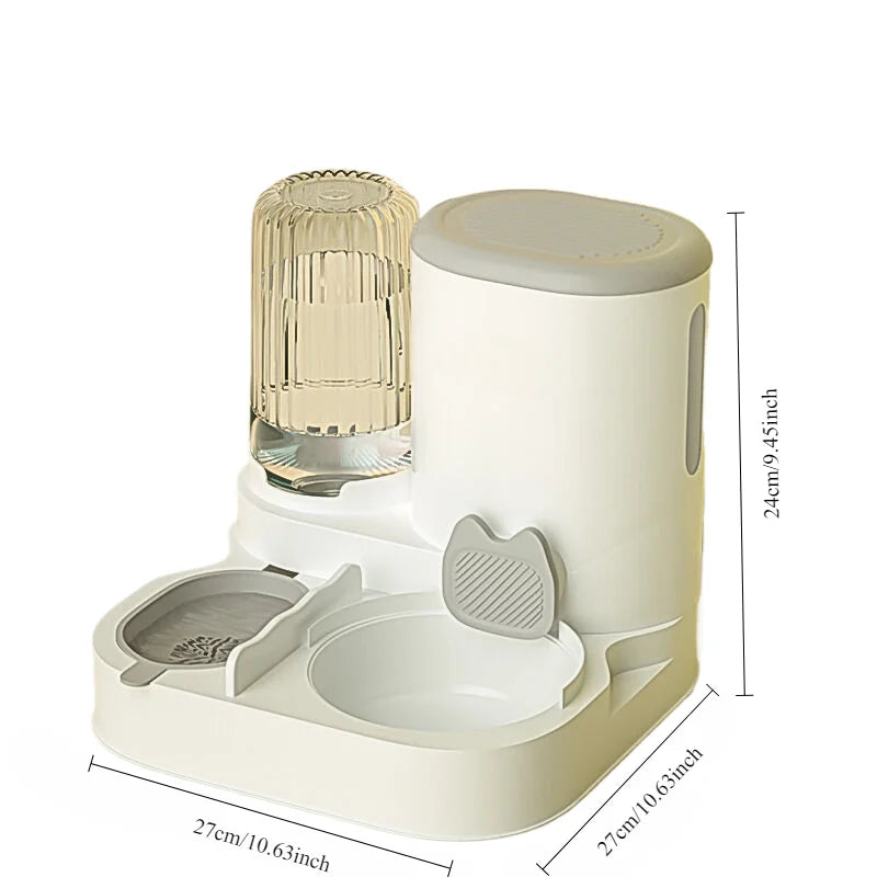 Cat bowl automatic feeder for cats, dogs, pets, water dispensers, integrated cat bowl, cat food basin, dogs, eating, drinking wa Anti-slip onderkant - product feature