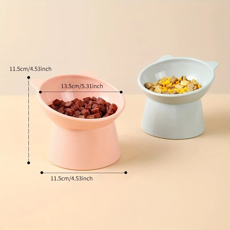 Raised Cat Food Bowls Anti Vomiting, Pet Food Bowl for Flat-Faced Cats,Small Dogs,Protect Pet's Spine,Dishwasher Safe Makkelijk schoon te maken - product feature