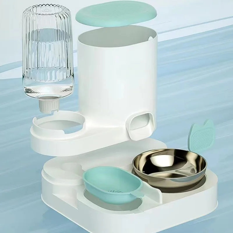 Cat bowl automatic feeder for cats, dogs, pets, water dispensers, integrated cat bowl, cat food basin, dogs, eating, drinking wa Automatische dosering - product feature