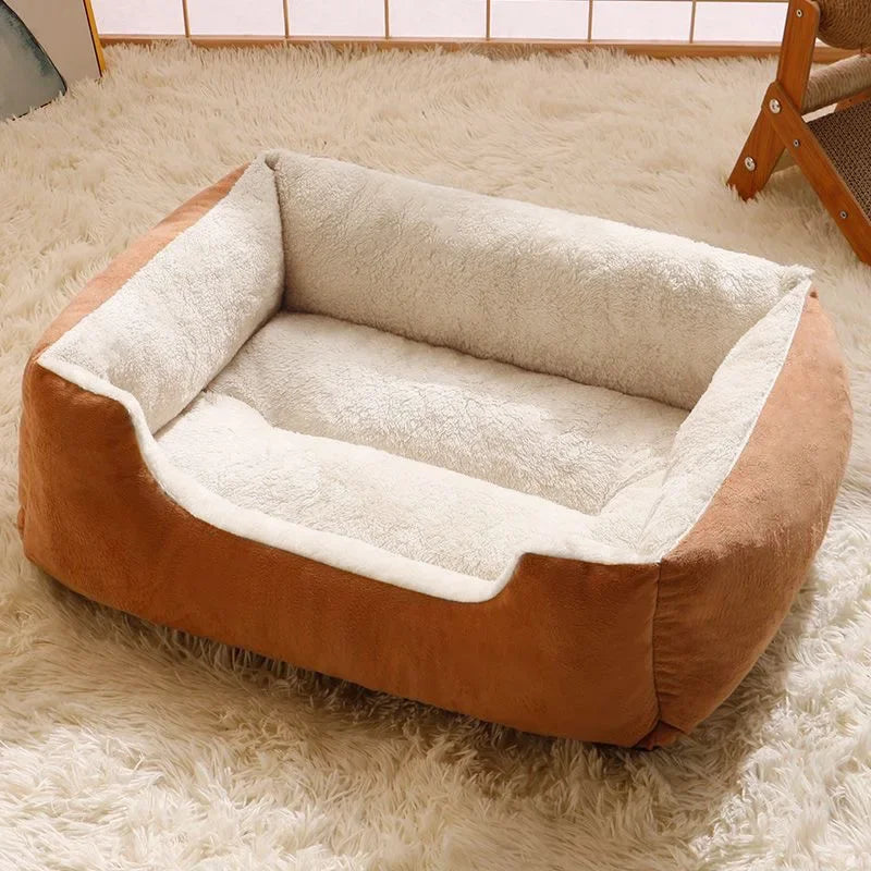 Cartoon Pet Soft Dog Bed House Winter Warming Large Dog House Warm Cat Nest Pet Bed Dog Mattress Pet Supplies - high-quality product