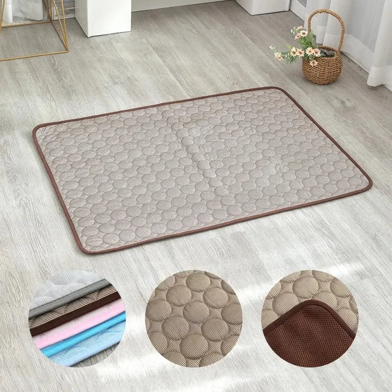 Dog Cooling Summer Pad Mat For Dogs Cat Blanket Sofa Breathable Pet Dog Bed Summer Puppy Pet Mat Car Seat Cover Pet Supplies Dubbelzijdig Ontwerp - product feature