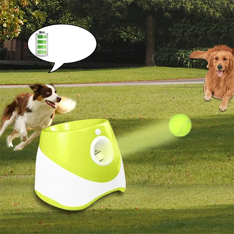 Automatic Dog Tennis Ball Launcher Dogs Chase Toys Automatic Fun Interactive Machine Fun Interactive Rechargable Catapult 6 Ball - high-quality product
