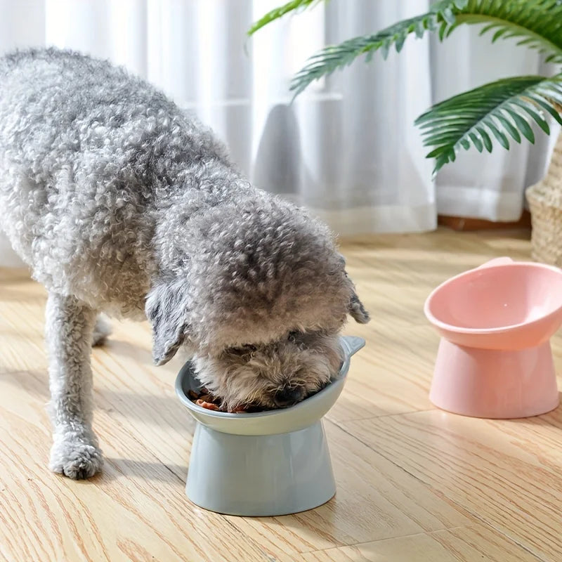 Raised Cat Food Bowls Anti Vomiting, Pet Food Bowl for Flat-Faced Cats,Small Dogs,Protect Pet's Spine,Dishwasher Safe - high-quality product