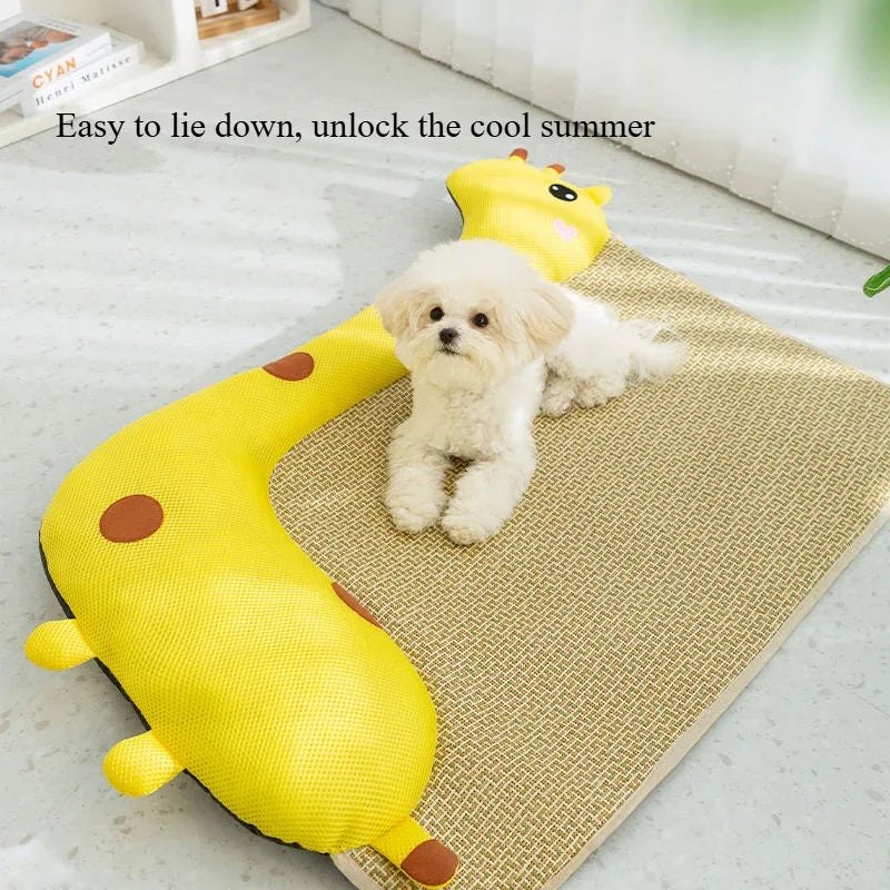 Summer Dog Cat Cute Sofa Pillow Animal Shaped Doll Cooling Mat Small Dog Mat Pet Dog Nest Cat Nest Dog Mattress - high-quality product