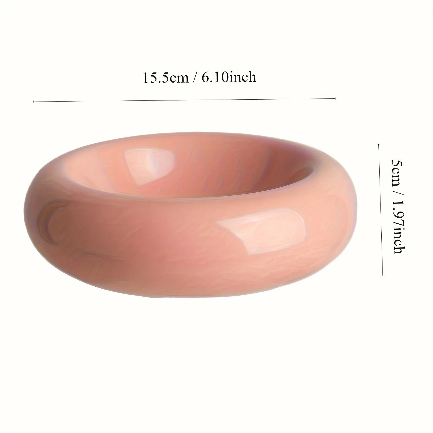 Cat Bowl Ceramic Cat Bowl Dish Pet Bowl Donut Shape Cat Food Bowl Anti-Fall Flip Bowl Non-slip Multiple Colors Shapes Snack Bowl Anti-Slip Onderkant - product feature