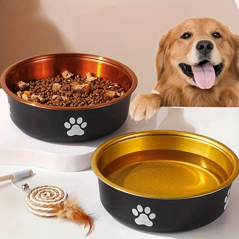 Anti-Slip Dog Bowls Small Medium And Large Dog Feeding Bowls And Water Fountains Stainless Steel Pet Feeders Pet Dog Accessories - high-quality product