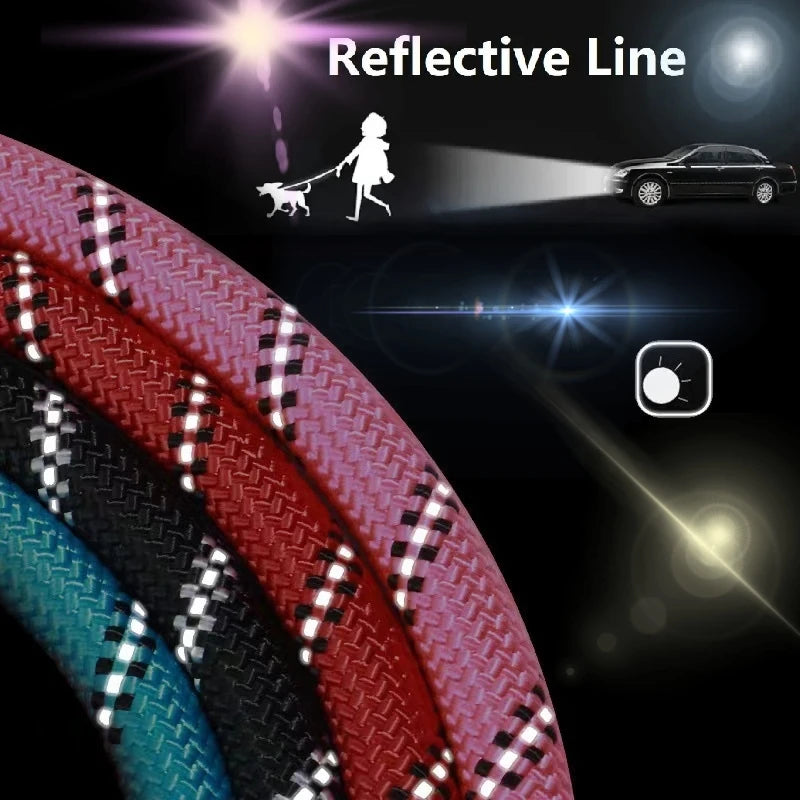 120/150/200/300CM Strong Leashes for Dogs Soft Handle Dog Leash Reinforced Leash for Small Medium Large Dogs Big Dog Supplies Zacht handvat - product feature